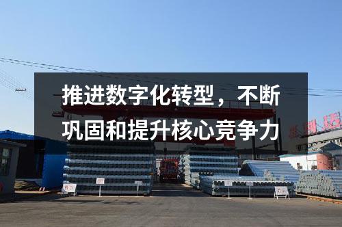 推進數字化轉型，不斷鞏固和提升核心競爭力